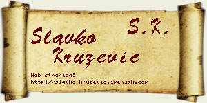 Slavko Kružević vizit kartica
